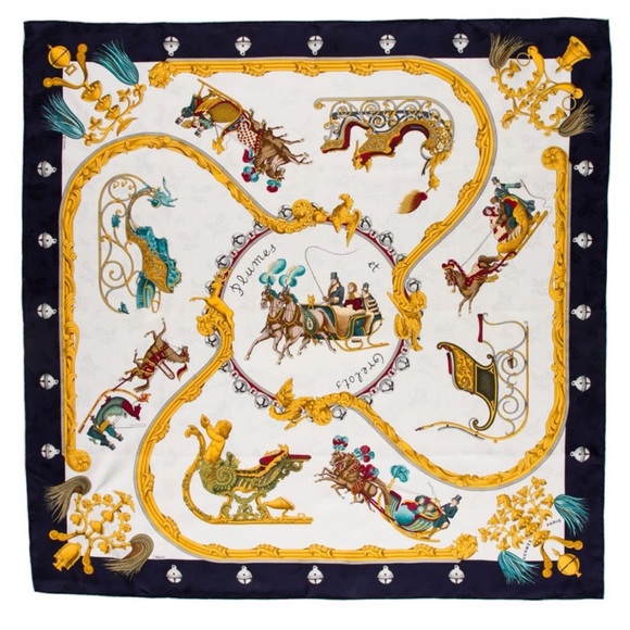Hermès
Plumes Et Grelots Jacquard Silk Scarf - Picture 1 of 2
